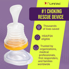 LifeVac en uso en adulto durante simulación para respuesta rápida