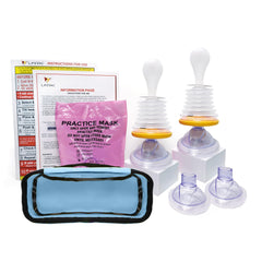 LifeVac frente del embalaje mostrando kit completo y seguridad adicional