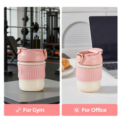 LifmPlay comparación de tamaño mostrando 12oz para porciones individuales