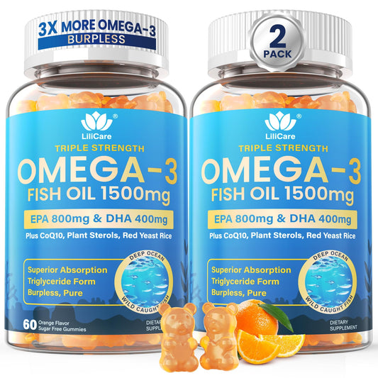LILICARE empaque frontal de gomitas mostrando la marca y beneficios