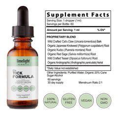LIMELIGHT HERBALS gotas de tintura mostrando textura y rápida absorción