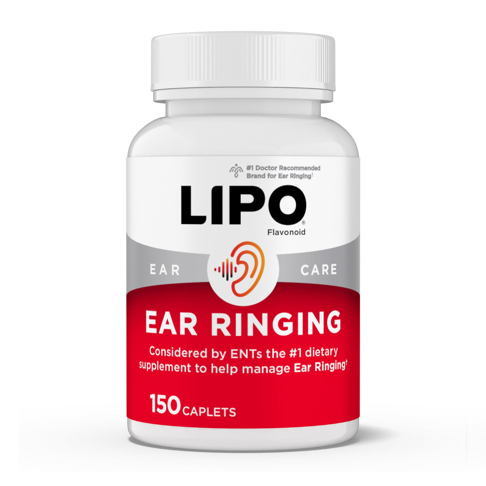 Lipo-Flavonoid empaque frontal que destaca alivio para zumbido
