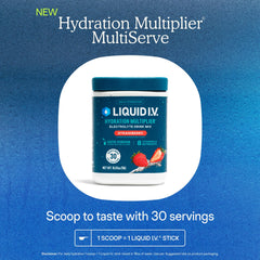 Liquid I.V. detalle del polvo sabor fresa, mezcla de fácil disolución