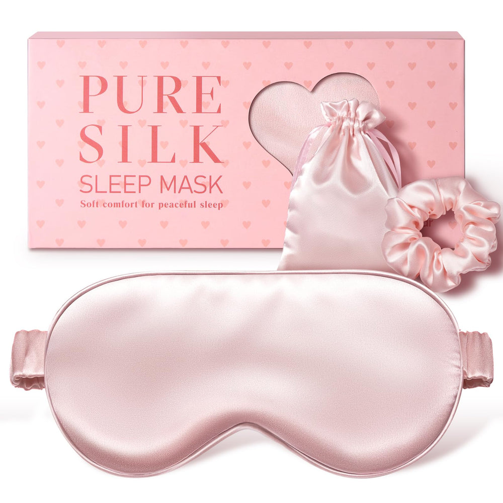 LitBear silk sleep mask in 22 momme fabric for luxurious night rest