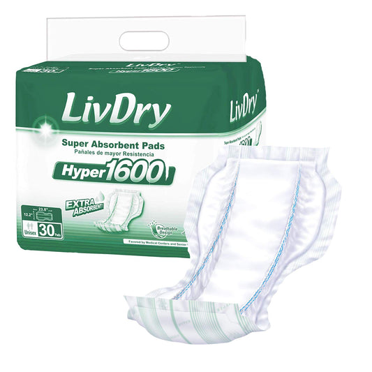 LivDry frontal del paquete Hyper 1600 mostrando cantidades y beneficios