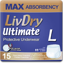 LivDry embalaje frontal mostrando el pack y protección visible