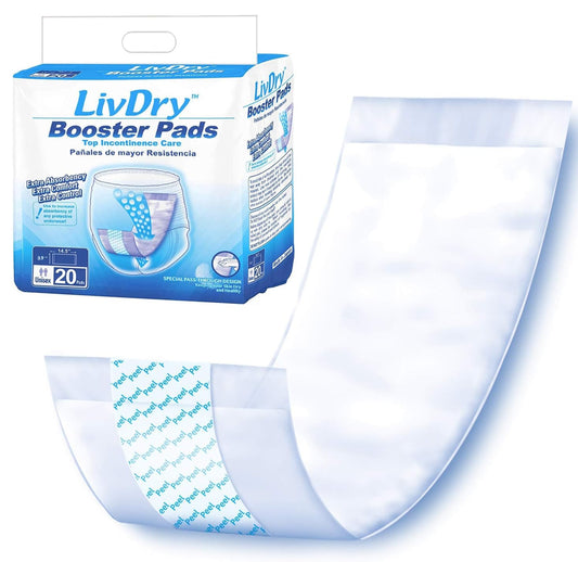 LivDry paquete frontal mostrando 20 unidades y beneficio de mayor absorbencia