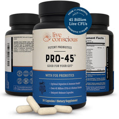 Live Conscious PRO45 tamaño y escala con monedas para referencia visual