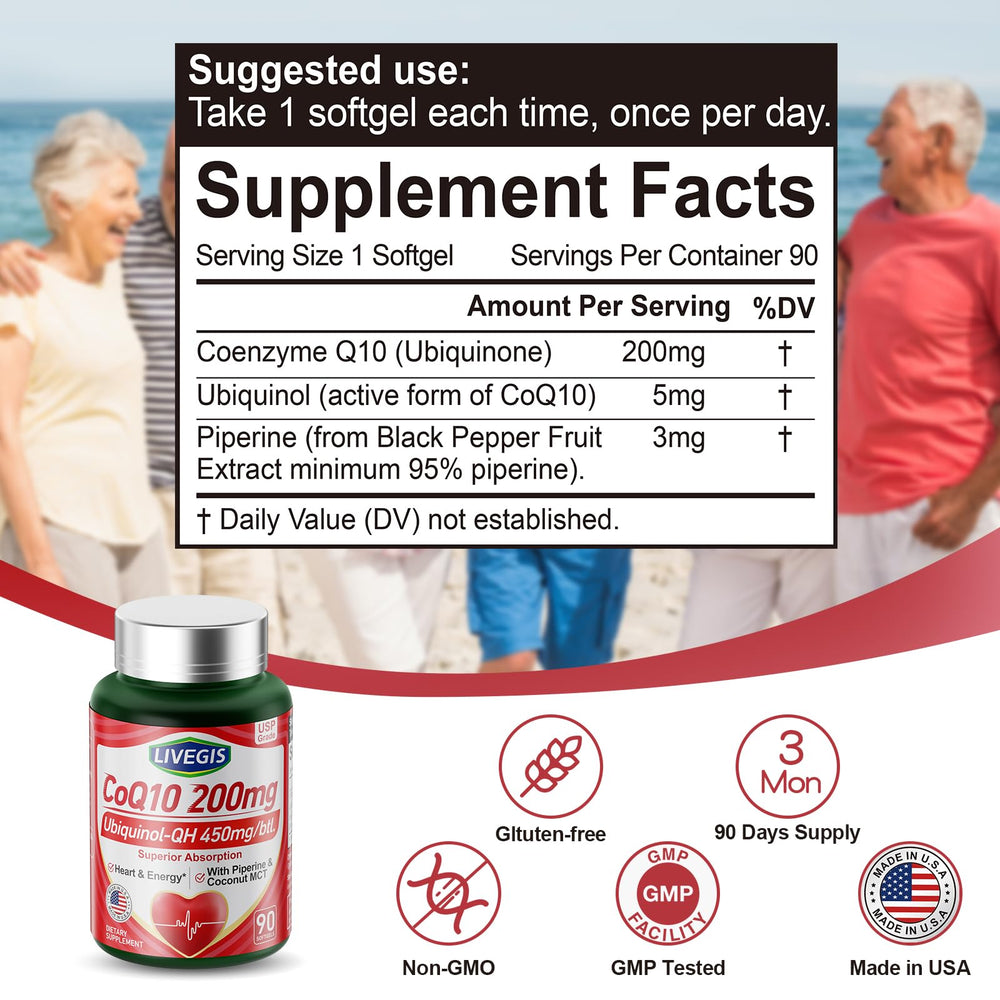 Front of the LIVEGIS bottle with USA-made GMP seal.