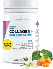 Livingood Daily envase frontal que muestra sabor vainilla y facilidad de uso