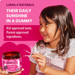 Llama Naturals etiqueta con dosificación y composición, información transparente