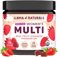 Llama Naturals frasco delantero mostrando etiqueta clara y beneficios