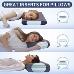 LOFE capa colocada dentro de una almohada en uso