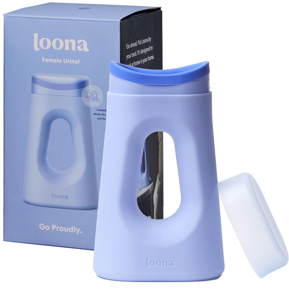Boom Home Medical Loona vista frontal mostrando forma y color azul, conveniente