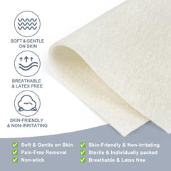 LotFancy almohadilla desplegada 4x8 pulg mostrando superficie absorbente