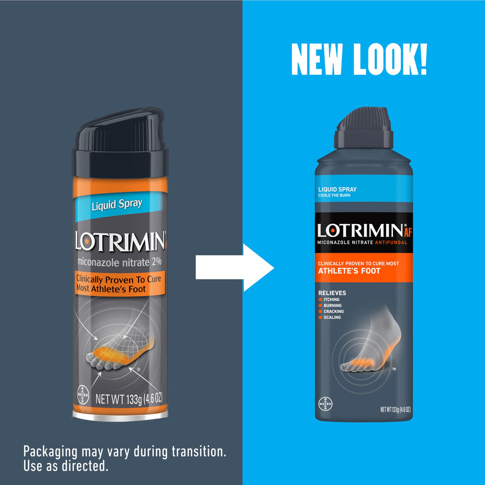 Lotrimin primer plano del polvo pulverizado, muestra textura absorbente