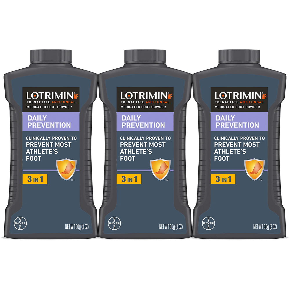 Lotrimin frasco frontal mostrando la etiqueta y prevención antifúngica