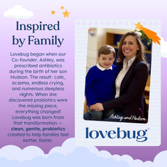 LOVEBUG añadido en puré de fruta para introducir con alimentos sólidos