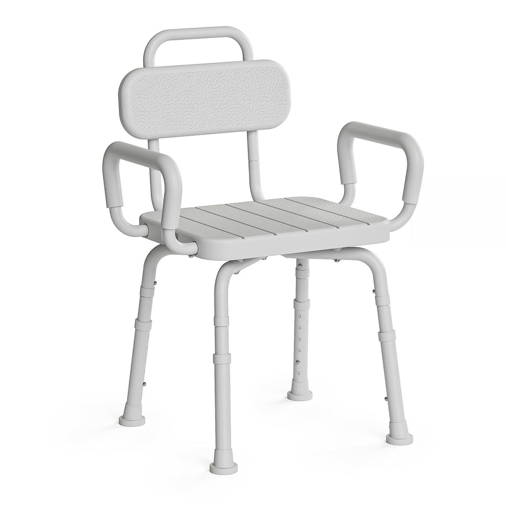 Loyoda silla de ducha frontal mostrando estabilidad y accesibilidad