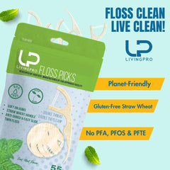 LP LivingPro mango de paja de trigo que ofrece agarre firme y menor plástico