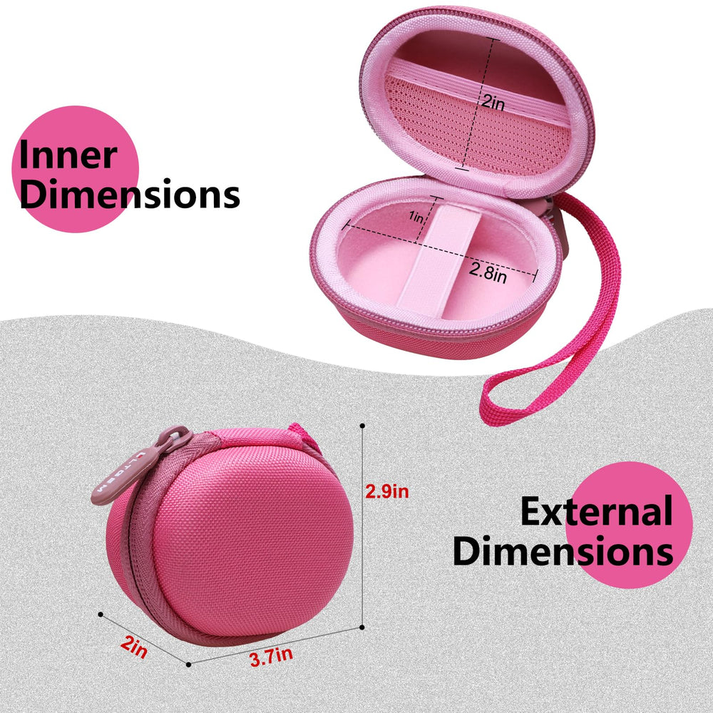 LTGEM funda rosa con bolsa de malla para cables y baterías