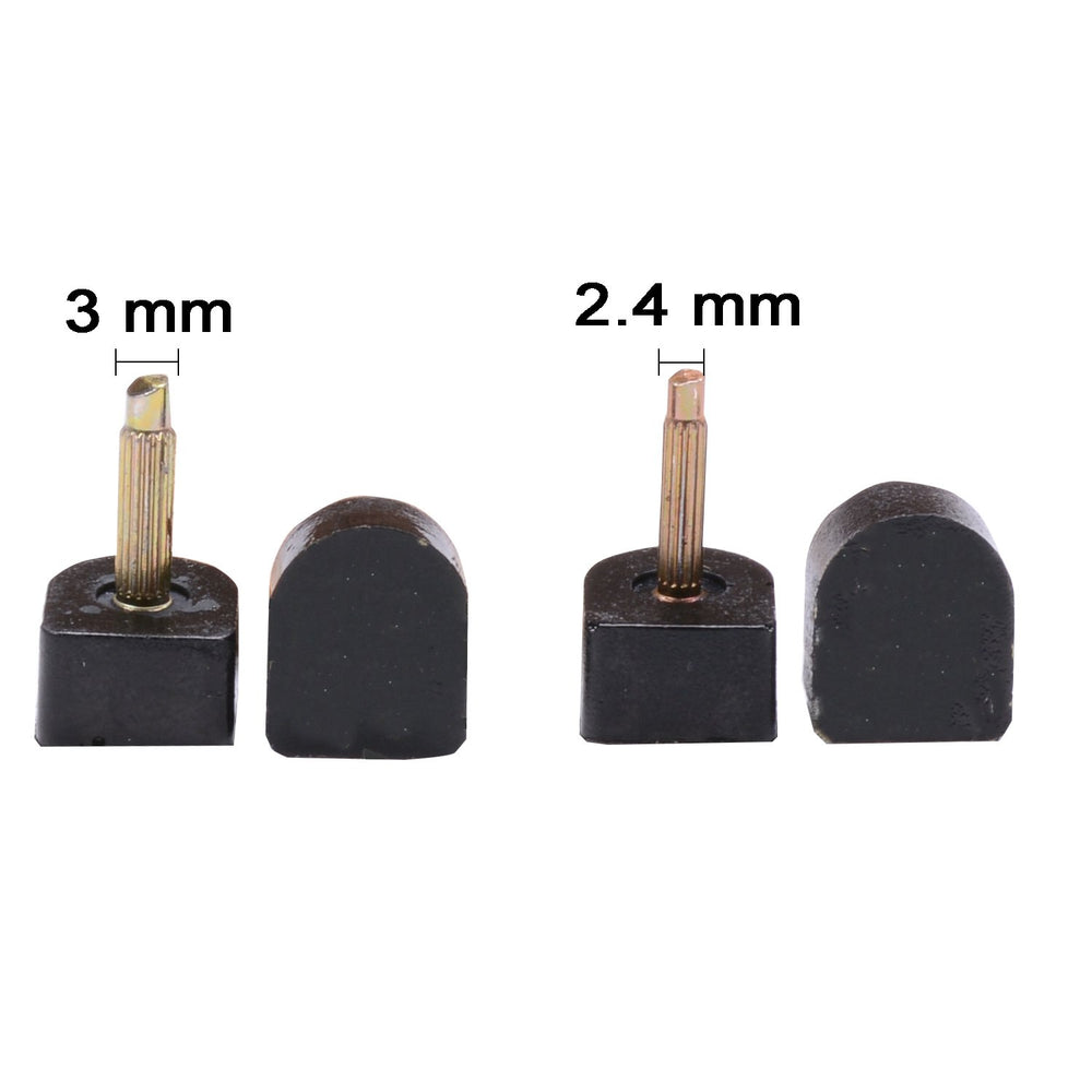 luakesa vista cercana del pasador de hierro 2,4 mm y 3 mm que asegura la punta al tacón