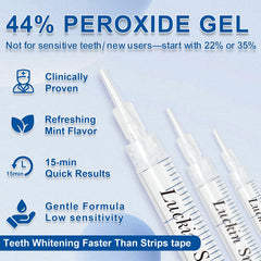 luckin smile primer plano de jeringa con gel y textura para dosificación precisa