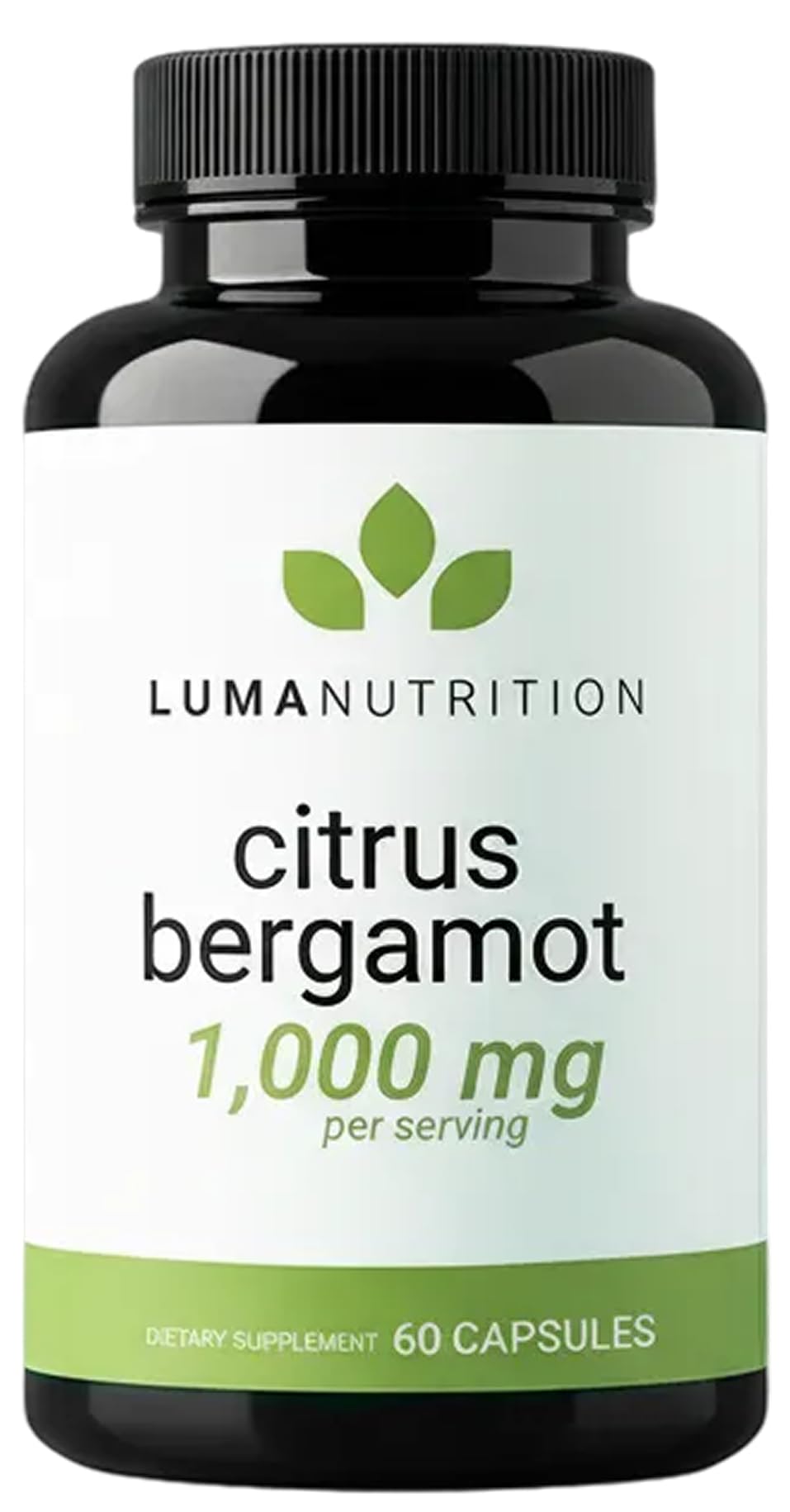 Luma Nutrition frasco frontal mostrando diseño y cantidad