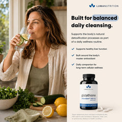 primer plano del panel de ingredientes Luma Nutrition con información clara