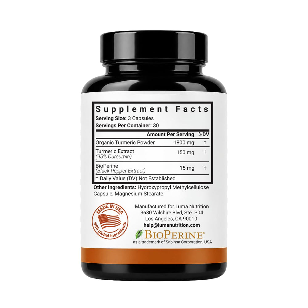 Sello GMP y verificación externa en etiqueta Luma Nutrition para confianza