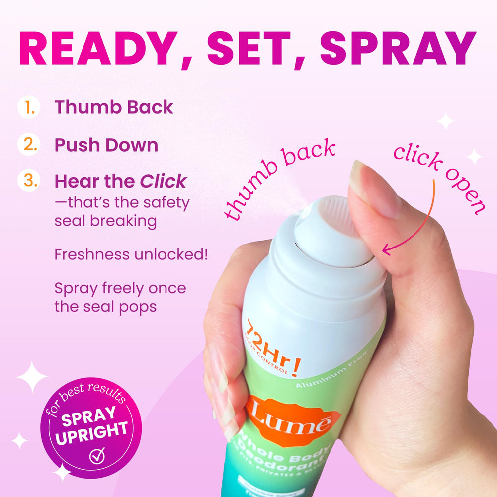 Lume spray en textura clara mostrando aplicación sin residuos