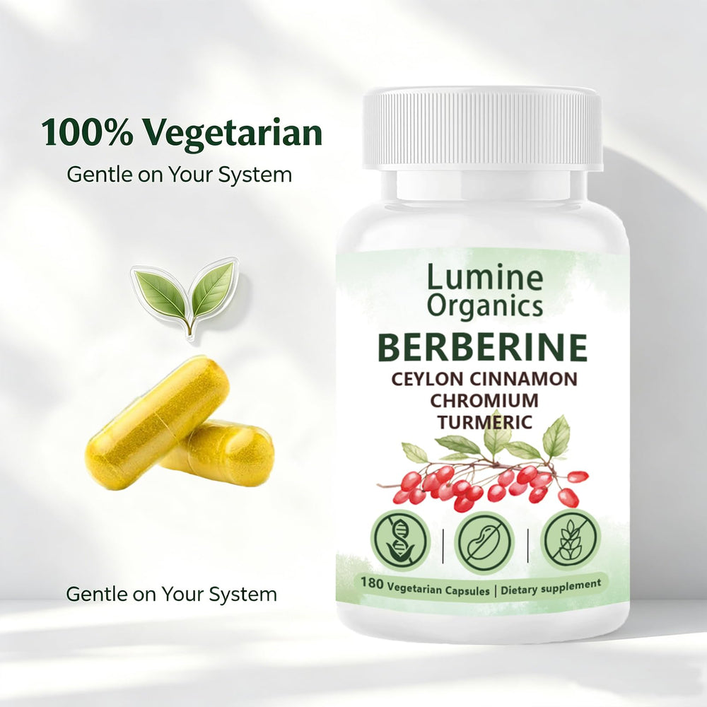 Lumine Organics cápsulas dentro del frasco, evidencia cantidad y conservación