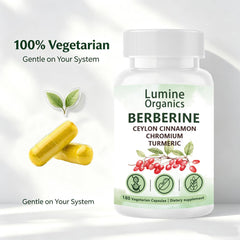 Lumine Organics cápsulas dentro del frasco, evidencia cantidad y conservación