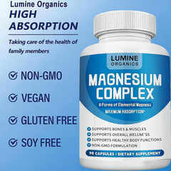 Lumine Organics cápsulas textura cercana para ver tamaño y acabado, facilita la ingesta