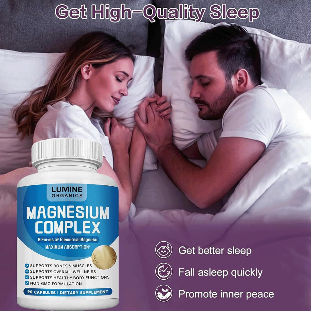 Lumine Organic etiqueta con lista de magnesios y calidad no OGM