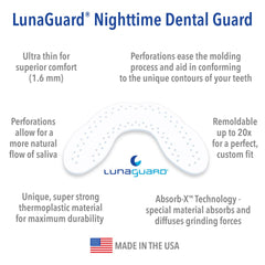 LunaGuard protector sostenido en mano para comparar tamaño, ajuste ultrafino 1.6 mm