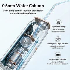Lunstelia primer plano de boquilla 0,6 mm con chorro preciso, mejora acceso interdental