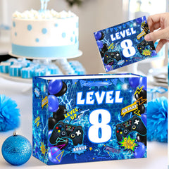 LUUFILx tarjeta gamer 8 con espacio para dedicatoria y aspecto festivo