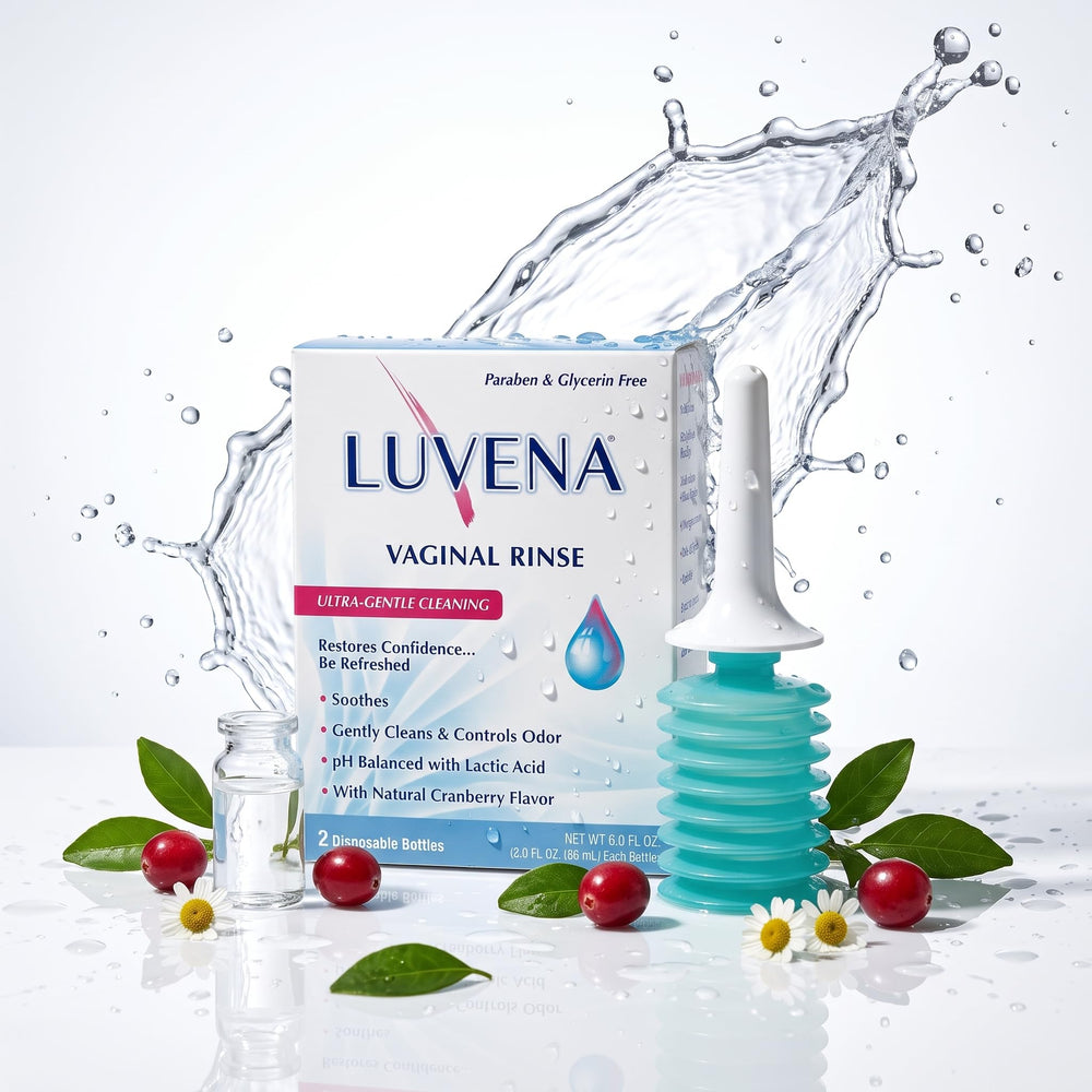 LUVENA caja abierta con contenido y aplicadores organizados, listo para usar