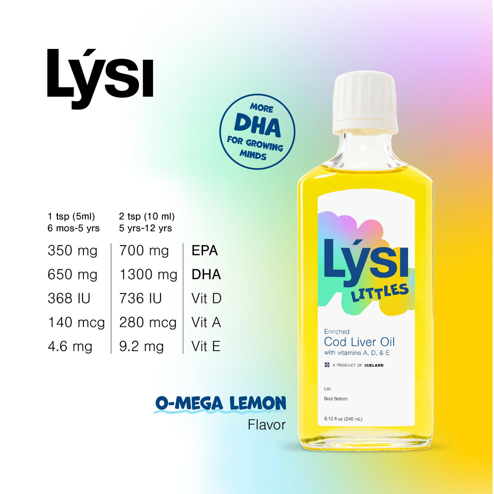 Envase LYSI Liittles 8.12 oz que muestra tamaño y presentación
