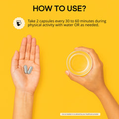 LyteLine Electrolyte Capsules: ingredientes clave visibles para soporte de fluidos tras el entrenamiento.