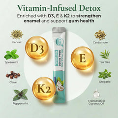 M-MW etiqueta con ingredientes naturales y seguridad para dientes