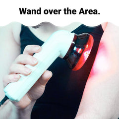 M PAIN MANAGEMENT TECHNOLOGIES Theralamp aplicándose en rodilla para alivio localizado