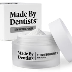 Made by Dentists envase frontal mostrando etiqueta y beneficios de blanqueado