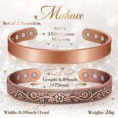 Mahnco pulsera puesta en muñeca, estilo unisex práctico
