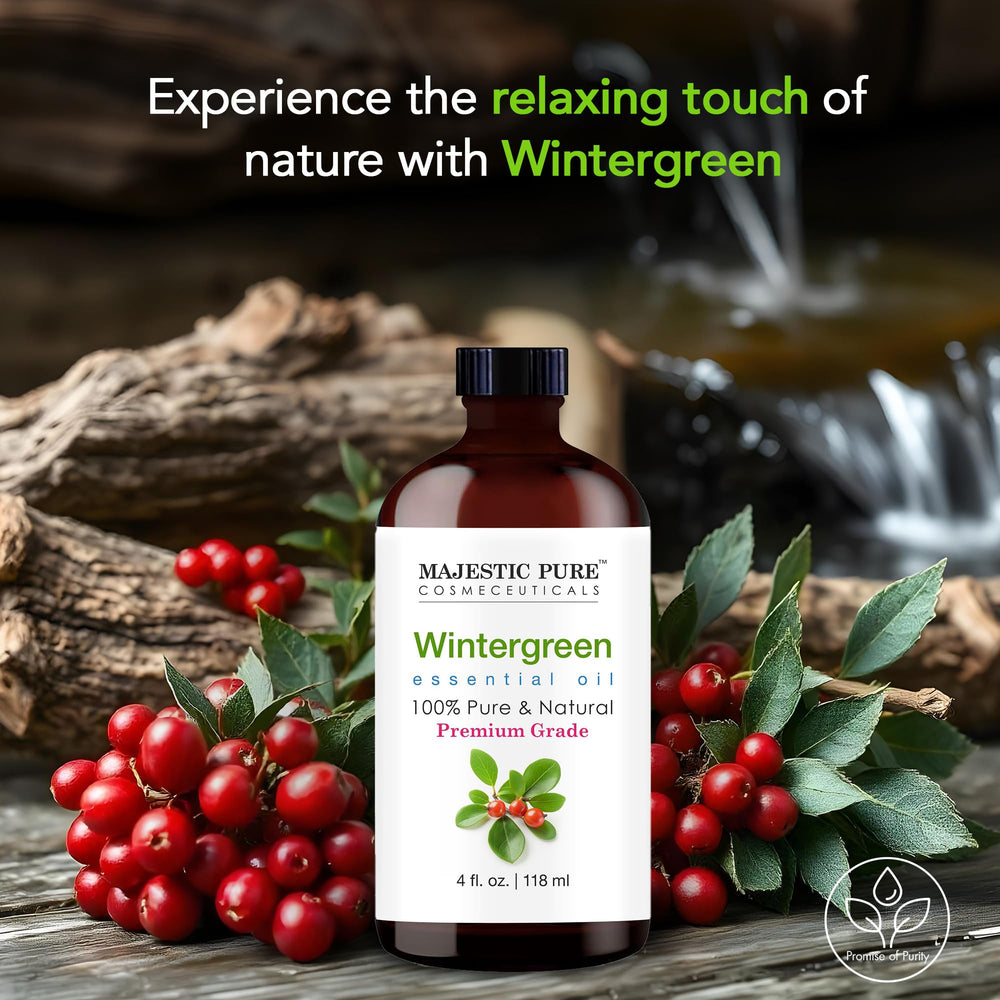 Majestic Pure gaultheria con tapón cuentagotas para uso seguro.