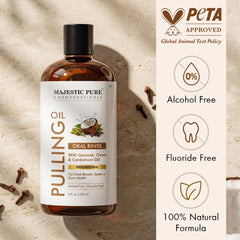 Majestic Pure limpiador lingual de cobre en mano, fácil uso y agarre
