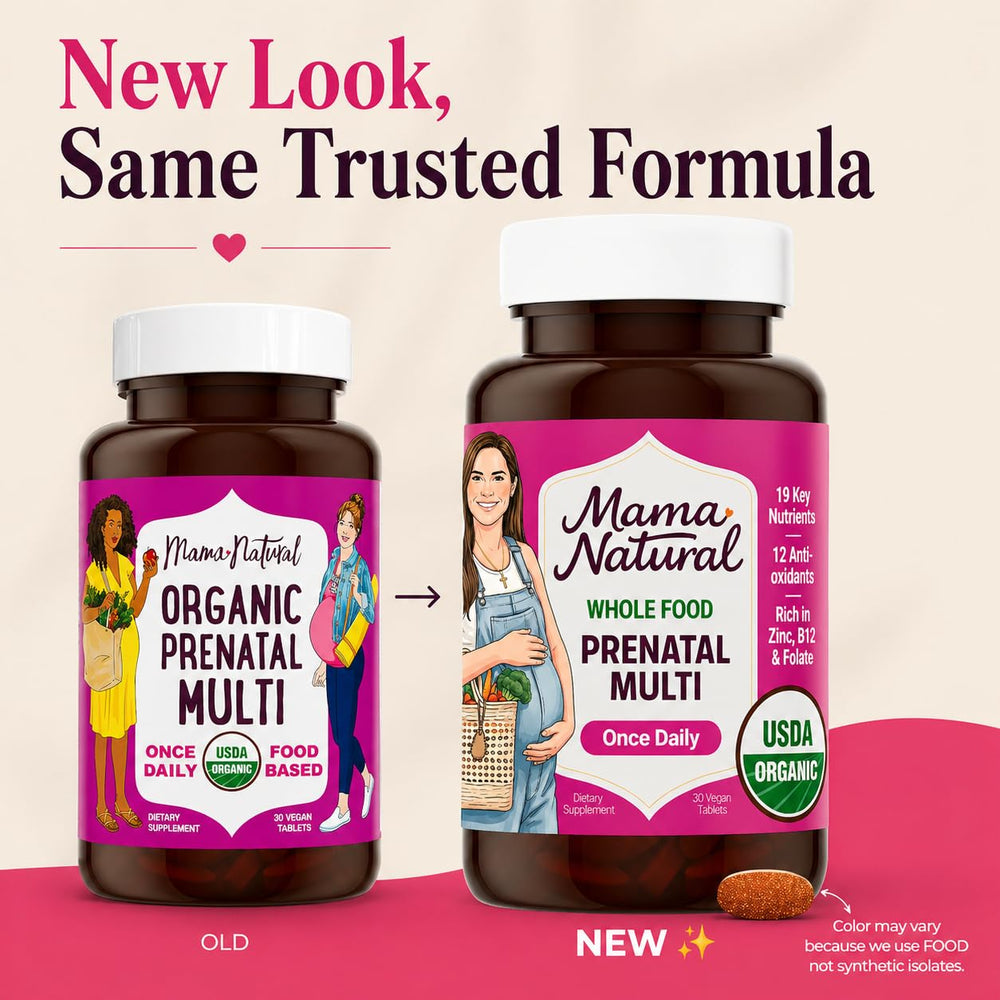 Mama Natural ingredientes orgánicos crudos mezclados para absorción