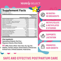 Mama's Select primer plano de cápsula vegana fácil de tragar