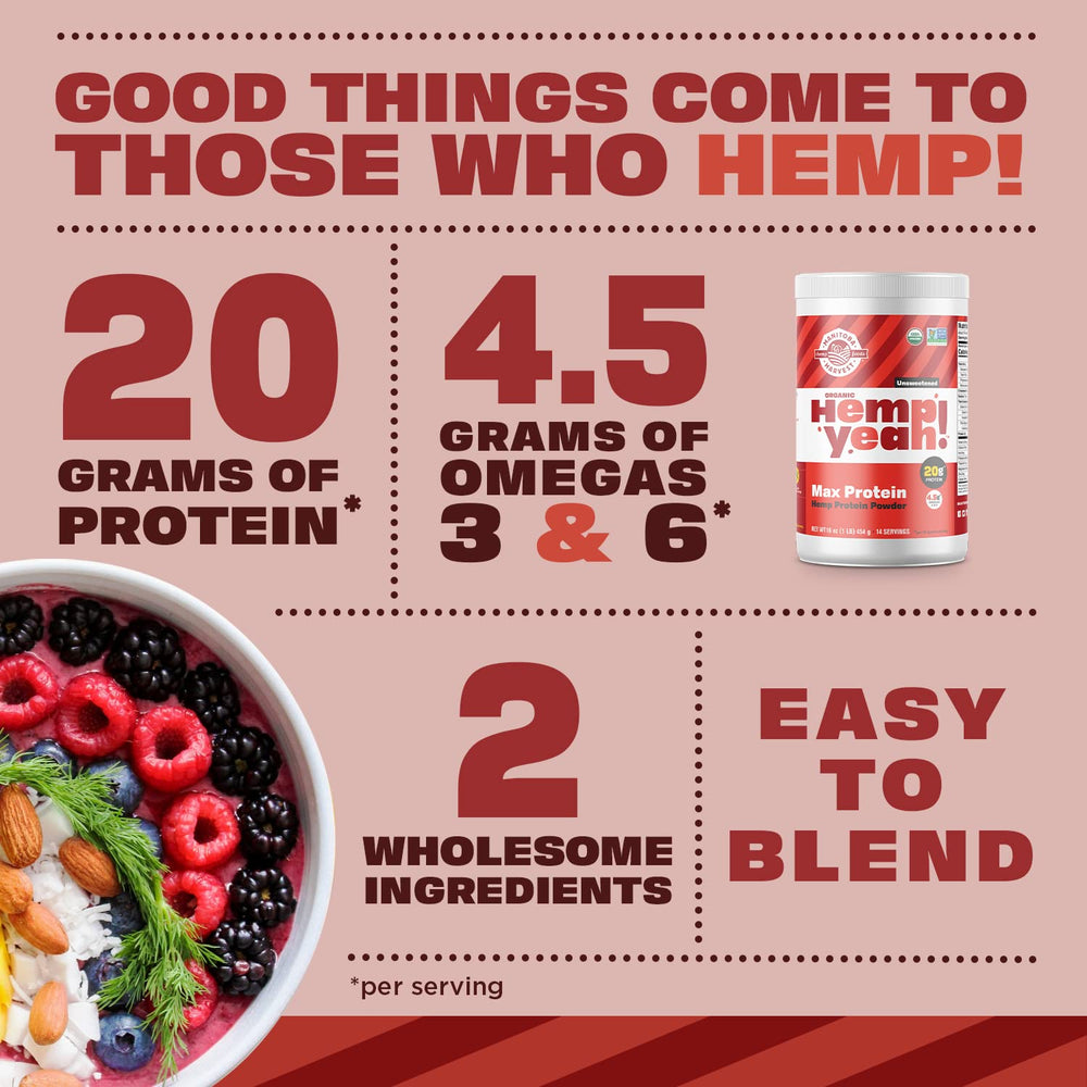 Blend with cacao for a rich flavor boost from Manitoba Harvest Hemp Yeah